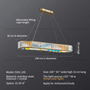GobekUsa Crystal Chandelier Ring Light Modern Elegant Dining Living Room Lighting