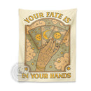 GobekUsa Cat Tarot Tapestry: Fate & Moon Sun Aesthetic Decor for Bedroom