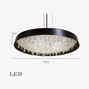 GobekUsa Clear Crystal Pendant Light Chandelier for Living Room & Bedroom