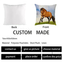 GobekUsa Galloping Horse Pillowcase: Wild Horse Print Linen Cushion Cover for Home Decoration