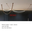 GobekUsa Leather Chandelier: Minimalist Nordic LED Pendant Lamp for Living Room, Dining Room & Bedroom