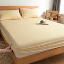 GobekUsa Cotton Fitted Sheet with Elastic Bands for Single Double King Queen Bed