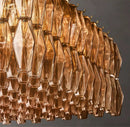 GobekUsa Chiara Smoke Glass Linear Chandelier for Dining & Living Room