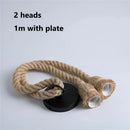 GobekUsa Hemp Rope Pendant Lights Retro Loft Industrial Hanging Lamp for Living Room Home Decor