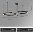 GobekUsa LED Round Ring Chandelier for Dining Room, Living Room, and Bedroom