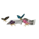 GobekUsa Golden Crystal Agate Butterfly Sculpture Decorative Figurines