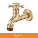 GobekUsa Antique Brass Garden Bibcocks Single Cold Tap Faucet for Outdoor Use