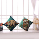GobekUsa Cartoon Animal Christmas Pillowcase: Decorative Sofa Cushion Cover for Living Room