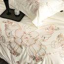 GobekUsa Luxe Butterfly Flowers Embroidery Bedding Set 800TC Egyptian Cotton Duvet Covers Sheets Pillowcases