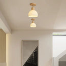 GobekUsa Coco Wood Glass LED Ceiling Chandelier for Aisle Corridor Balcony - Nordic Design