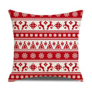 GobekUsa Christmas Elk Pillowcase 45x45cm Farmhouse Red Letter Design