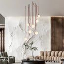 GobekUsa Duplex Wabi Sabi Designer Villa Belt Living Room Chandelier Nordic Ceiling Light