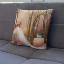 GobekUsa Christmas Soft Plush Cushion Cover Cute Rabbit Deer Pillowcase 45x45cm