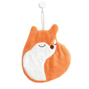 GobekUsa Cartoon Animals Coral Velvet Hand Towel - Microfiber Terry Towel with Quick Drying