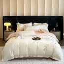 GobekUsa Butterfly Embroidery 800TC Egyptian Cotton Bedding Set - Quilt Cover, Sheet, Pillowcases