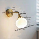 GobekUsa Ceramic LED Wall Lights with Pull Chain Switch for Bathroom Mirror