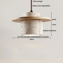GobekUsa LED Hanging Light Fixture Yellow Travertine Nordic Wire Adjustable Pendant Lamp