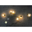 GobekUsa Brass Glass Ball Chandelier for Modern Living Room Dining Decor