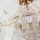GobekUsa Cream Crystal Chandelier: French Light Luxury for Living Room, Bedroom, Dining Room