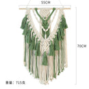 GobekUsa Green Macrame Tassel Stick Wall Hanging for Home Decoration