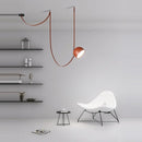 GobekUsa Art Deco Cross Belt Black Orange Lustre Hanging Lamp for Living Room