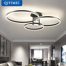 GobekUsa LED Acrylic Chandeliers Up/Down Lights Lusters for Living Room Bedroom Home Decor