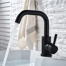 GobekUsa Black Basin Faucet Single Cold Hot Sink Tap Short Kitchen Mixer Rotatable