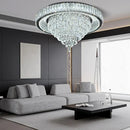 GobekUsa Cone Crystal Ceiling Chandelier - Stainless Steel Luxury Living Room Decoration