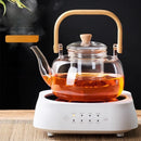 GobekUsa Glass Teapot: Thickened Transparent Kung Fu Tea Set, Perfect for Tea and Coffee.