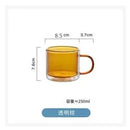 GobekUsa Double Bottom Glass Mugs Set - 250ml Wine Whiskey Coffee Tea Juice Water Cups