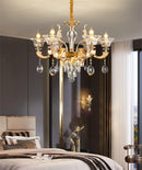 GobekUsa Gold Crystal Wall Sconce LED Lamp for Home Bedroom & Living Room