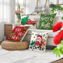 GobekUsa Christmas Linen Decorative Pillows Print Lumbar Pillow Home Decor