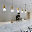 GobekUsa Gold Ring Glass Ball Pendant Light Fixture for Bedroom Living Room.