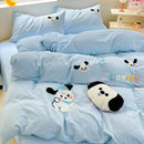 GobekUsa Cartoon Embroidery Bedding Set for Single & Double Sleepers