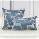 GobekUsa Gold Faux Silk Horses Jacquard Cushion Cover, Soft Chinese Style Throw Pillow Case