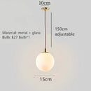 GobekUsa Bubble Ball LED Pendant Light Fixture for Hall, Dining Room, Bedroom - Height Adjustable