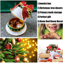 GobekUsa Christmas Bell Trinket Box: Miniature Figurine Ornament Souvenir & Jewelry Storage