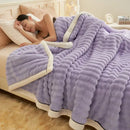 GobekUsa Fluffy Rabbit Plush Warm Blanket for Bed, Soft & Cozy Autumn Winter Comfort