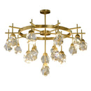 GobekUsa Diamond Crystal Stone Lustre Chandelier for Dinning Room