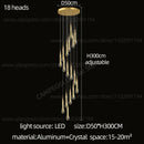 GobekUsa Crystal LED Pendant Chandelier for Modern Luxury Living Room