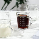 GobekUsa Glass Espresso Measuring Cup Double Mouth Clear Scale Milk Latte Jug