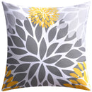 GobekUsa Blue Floral Cushion Cover 45x45cm for Modern Home Decor & Office Sofa