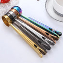 GobekUsa 2-in-1 Stainless Steel Coffee Spoon & Sealing Clip - Gold Kitchen Accessory