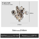 GobekUsa Bubble Glass Ceiling Chandelier Pendant for Living Room Bedroom
