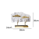 GobekUsa Golden Fish Crystal Ornament Home Decoration Metal Statue