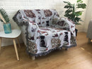GobekUsa Jacquard Sofa Blanket - Versatile Outdoor Picnic Mat & Bed Cover