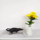 GobekUsa Golden Crocodile Sculpture Home Decor Figurines