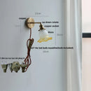 GobekUsa Crown Glass LED Wall Lights Brass Switch Stair Fixtures