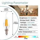 GobekUsa Dimmable Chandelier LED Bulbs E12 E14 Candelabra Flame Bent Tip 60W Equivalent