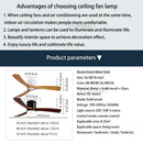 GobekUsa 36" Wooden White Ceiling Fan with Remote Control - Modern Indoor Solid Wood Fan